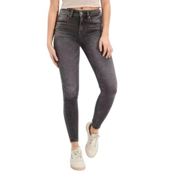 AE 360 Super Stretch Grey Wash Skinny Jeans - Picture 5 of 5